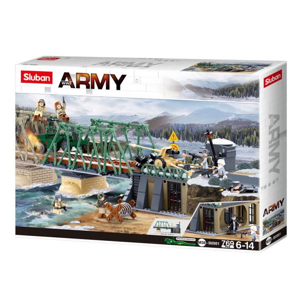 413327 Sluban Battle of Budapestthe winter attackM38 B0981 161564 <big>Sluban is hét merk met leger gerelateerde bouwsets. Sluban is een van de weinige aanbieders van bouwstenen die legerartikelen in haar assortiment heeft. Het voordeel van Sluban is dat het ook compatibel is met andere grote bouwsteenmerken, je hoeft je dus geen zorgen te maken dat sluban niet past op je andere bouwsteenmerken.</big> <big><strong>Inhoud set:</strong> Aantal minifiguren: 9 Aantal blokjes: 769 Doosafmeting (BxHxD): 52 x 38 x 8 cm Moeilijkheidsgraad: gemiddeld (vanaf 6 jaar)</big>