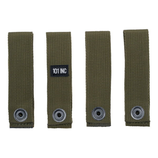 359976 MOLLE strap hook loop 4 pcs1 De MOLLE Strap Hook + Loop Set is een must-have voor tactische uitrusting. Met 4 klittenband straps van 10 x 2,5 cm biedt deze set de perfecte oplossing voor het bevestigen van patches op tassen en tactical vests zonder klittenband paneel. <strong>Afmeting strap:</strong> 10 x 2,5 cm