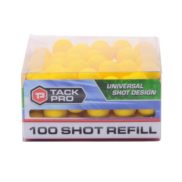 412542 Tack Pro navul set 100 ballen 310531 Tack Pro navulset. De set bestaat uit 100 foam ballen die uitwisselbaar zijn met ander merken.