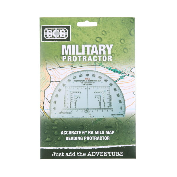 467300 BCB Military protractor 6 inch CD0322 <big>Nauwkeurige 6 "RA Mils kaartlezer gradenboog Dit is een nauwkeurig hoekmeetapparaat van hoge kwaliteit.​ Uitgegeven aan militaire commandanten om zeer nauwkeurige kaartcoördinaten en richtingen / peiling van 6 cijfers en 8 cijfers uit te zetten Zeer handig hulpmiddel voor alle niveaus van kaartlezen en buitenactiviteiten. 5 cm RA Mils gradenboog gemaakt volgens militaire standaard Geleverd met harde coating en touwtje</big> <big><strong>Graduaties zijn in Mils</strong> (niet graden)</big> <strong>Afmetingen:</strong> 15 cm x 9,5 cm (5,9 x 3,7 inch)