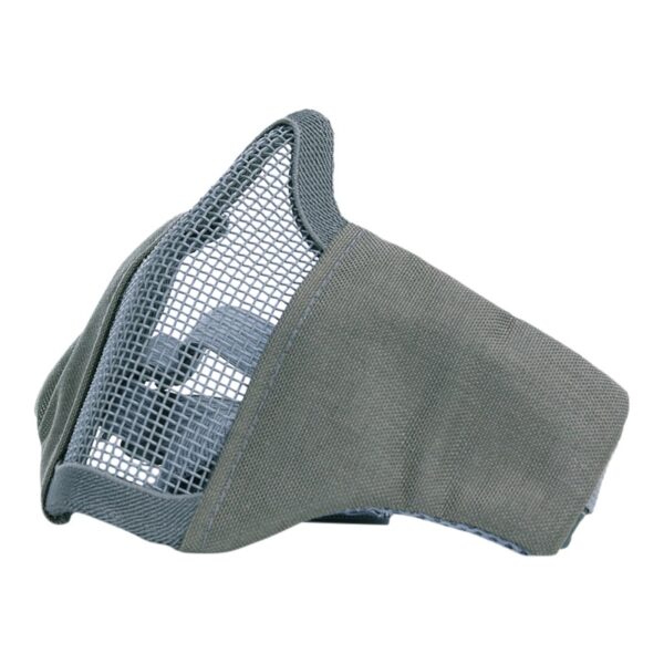 219277 Airsoft face mask nylon mesh grijs Stevig gezichts beschermingsmasker Grijs. Dit masker beschermt het gezicht tegen de munitie uit replica's. 101 inc. Materiaal: nylon met mesh ventilatie voor de mond.