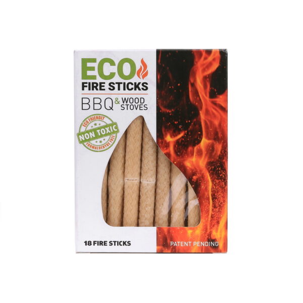 429756 Eco Fire Sticks 18pcs Ontdek de Eco Fire Sticks, jouw duurzame metgezel voor het moeiteloos aansteken van vuur, BBQ's en openhaarden. Deze hoogwaardige vuurstokjes zijn gemaakt van natuurlijk katoen en voedselkwaliteit paraffine-was, waardoor ze veilig en stabiel branden gedurende ongeveer 10 minuten. Flexibel in gebruik, kun je ze naar wens verdraaien voor het gewenste effect. Milieuvriendelijk en non-toxic, voldoen ze aan de hoogste normen van veiligheid en duurzaamheid. Maak vuur maken gemakkelijk, effectief en eco-vriendelijk met de Eco Fire Sticks.