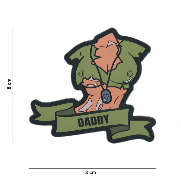 444130 7451 Embleem 3D PVC Daddy girl 8137 Embleem Tongue PVC met klittenband aan de achterzijde.