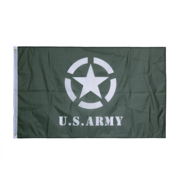 447302 Vlag U.S. Army <big>Vlag U.S. Army</big> <big>Gemaakt van 100% polyester</big> <big><strong>Afmeting; </strong>1 X 1,5 m</big>