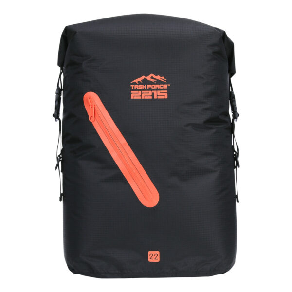 351740 TF 2215 Beavertrail Drybag 22L4 <big>De TF-2215 Beavertrail drybag Zwart/Oranje is een waterdichte rugzak welke zich kenmerkt door zijn lichtgewicht ontwerp. Deze rugzak is gemaakt van sterk PU ripstop materiaal en kan je opvouwen tot een klein pakketje, ideaal voor onderweg dus.</big> Stop deze tas bijvoorbeeld in je koffer, dashboardkasje van je auto of een andere plek waar je hem snel kunt pakken. Zo heb je altijd een waterdichte rugzak bij de hand. Geschikt als daypack voor alledaags gebruik of voor uitdagende outdoor activiteiten waarbij water een rol speelt. De inhoud van de tas blijft netjes droog dankzij het waterdichte PU materiaal en het functionele sluitsysteem. <strong>Eigenschappen:</strong> <ul> <li><big>Tot zeer compact opvouwbaar</big></li> <li><big>Zeer lichtgewicht ontwerp</big></li> <li><big>Waterproof YKK zipper voorvak</big></li> <li><big>Sterke ITW buckles</big></li> <li><big>Handig voor onderweg/op reis</big></li> <li><big>Ergonomische schouderriemen met schuimvulling</big></li> <li><big>Handig sluitsysteem om de tas waterdicht te maken</big></li> </ul> <big><strong>Afmetingen:</strong> 44 x 27 x 19 cm (gesloten rugzak) <strong>Inhoud:</strong> 22 liter</big> <strong>Waterdichtheid:</strong> Bestand tegen spatwater en kortstondig onderdompelen. Geschikt voor outdoor activiteiten als Motorrijden, Kajakken, Raften, Varen, Wandelen, Kamperen, Vissen, Wintersport, Kanoën etc. <strong>Sluitsysteem:</strong> Om een goede waterdichtheid te verzekeren: Sluit de opening van de tas en rol deze 2 tot 3 keer om, bevestig hierna de buckle sluiting. <strong><em>Let op! Het is niet de bedoeling dat de tas met opzet onderwater wordt gehouden. Niet geschikt om mee te duiken etc</em></strong> <table class="table table-striped"> <tbody> <tr> <td>Materiaal</td> <td>100% PVC</td> </tr> </tbody> </table> https://youtu.be/S2xPhELOmUs