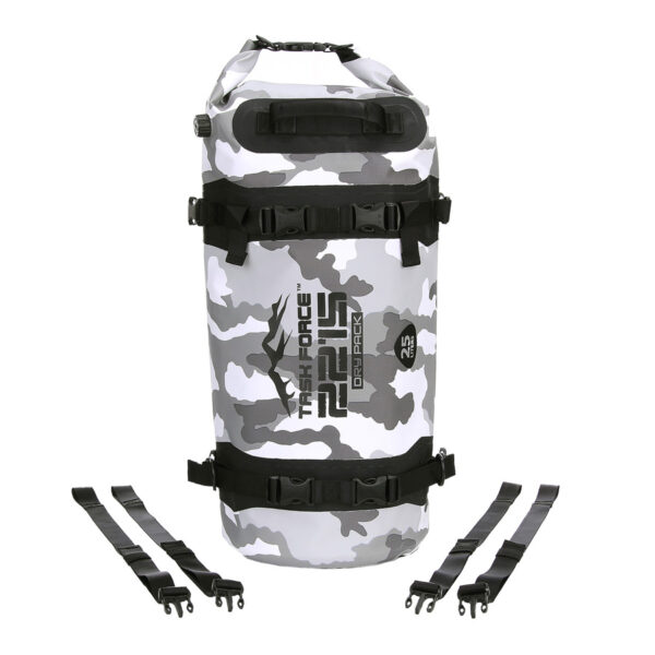 353615 TF 2215 Mohawk Drybag 25L2 <big>De TF-2215 Mohawk drybag Urban is een stevige waterdichte duffel bag speciaal ontworpen voor uitdagende outdoor activiteiten waarbij water een rol speelt.</big> Deze waterdichte duffel neem je makkelijk mee dankzij het stevige handvat. Ook is deze tas makkelijk te bevestigen op bijv. een andere tas of op een motor dankzij de diverse bijgeleverde bevestigingsriemen. De drybag is perfect voor sporten als kayakken, raften, zeilen, duiken en andere outdoor activiteiten. O.a. voorzien van een ventilatiesysteem om lucht uit de tas te laten lopen. De inhoud van de tas blijft droog dankzij het waterdichte pvc-materiaal met gesealde naden en het functionele sluitsysteem. <strong>Eigenschappen:</strong> <ul> <li><big>Diverse bevestigingsriemen met kwalitatieve ITW buckles en D-rings</big></li> <li><big>Verstevigd handvat</big></li> <li><big>Voorzien van ventilatiesysteem om lucht uit de tas te laten lopen</big></li> <li><big>Handig sluitsysteem om de tas waterdicht te maken</big></li> </ul> <big><strong>Afmetingen:</strong> 50 x 23 x 23cm (gesloten tas) <strong>Inhoud:</strong> 25 liter</big> <strong>Waterdichtheid:</strong> Bestand tegen spatwater en kortstondig onderdompelen. Geschikt voor outdoor activiteiten als Motorrijden, Kajakken, Raften, Varen, Wandelen, Kamperen, Vissen, Wintersport, Kanoën etc. <strong>Sluitsysteem:</strong> Om een goede waterdichtheid te verzekeren: Sluit de opening van de tas en rol deze 2 tot 3 keer om, bevestig hierna de buckle sluiting. <strong><em>Let op! Het is niet de bedoeling dat de tas met opzet onderwater wordt gehouden. Niet geschikt om mee te duiken etc.</em></strong> <table class="table table-striped"> <tbody> <tr> <td>Materiaal</td> <td>100% PVC</td> </tr> </tbody> </table> https://youtu.be/S2xPhELOmUs