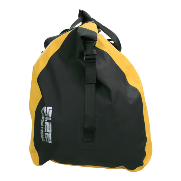 359342 TF 2215 Bear Creek Drybag 100L6 <big>De TF-2215 Bear Creek tas Geel is een stevige waterdichte dry bag speciaal ontworpen voor uitdagende outdoor activiteiten waarbij water een rol speelt. Deze tas biedt veel opbergruimte en is ideaal voor meenemen van outdoor uitrusting. Ook goed te gebruiken als weekendtas of tijdens expedities waarbij natte omstandigheden te pas komen.</big> Ook is deze tas makkelijk te bevestigen op bijv. andere tassen of op een motor dankzij de diverse bijgeleverde bevestigingsriemen. O.a. voorzien van een ventilatiesysteem om lucht uit de tas te laten lopen. De inhoud van de tas blijft droog dankzij het waterdichte pvc-materiaal met gesealde naden en het functionele sluitsysteem. <strong>Eigenschappen:</strong> <ul> <li><big>Incl. 4 bevestigingsriemen met kwalitatieve ITW buckles en D-rings</big></li> <li><big>Verstevigd handvat</big></li> <li><big>Inclusief gepolsterde schouderdraagband</big></li> <li><big>Voorzien van ventilatiesysteem om lucht uit de tas te laten lopen</big></li> <li><big>Functioneel sluitsysteem om de tas waterdicht te maken</big></li> <li><big>Transparant identificatie vakje (ID/Skipas etc.)</big></li> </ul> <big><strong>Afmetingen: </strong>82 x 32 x 40cm (Closed bag) <strong>Inhoud:</strong> 100 liter</big> <strong>Waterdichtheid:</strong> Bestand tegen spatwater en kortstondig onderdompelen. Geschikt voor outdoor activiteiten als Motorrijden, Kajakken, Raften, Varen, Wandelen, Kamperen, Vissen, Wintersport, Kanoën etc. <strong>Sluitsysteem:</strong> Om een goede waterdichtheid te verzekeren: Sluit de opening van de tas en rol deze 2 tot 3 keer om, bevestig hierna de buckle sluiting. <strong><em>Let op! Het is niet de bedoeling dat de tas met opzet onderwater wordt gehouden. Niet geschikt om mee te duiken etc.</em></strong> <table class="table table-striped"> <tbody> <tr> <td>Materiaal</td> <td>100% PVC</td> </tr> </tbody> </table> https://youtu.be/S2xPhELOmUs