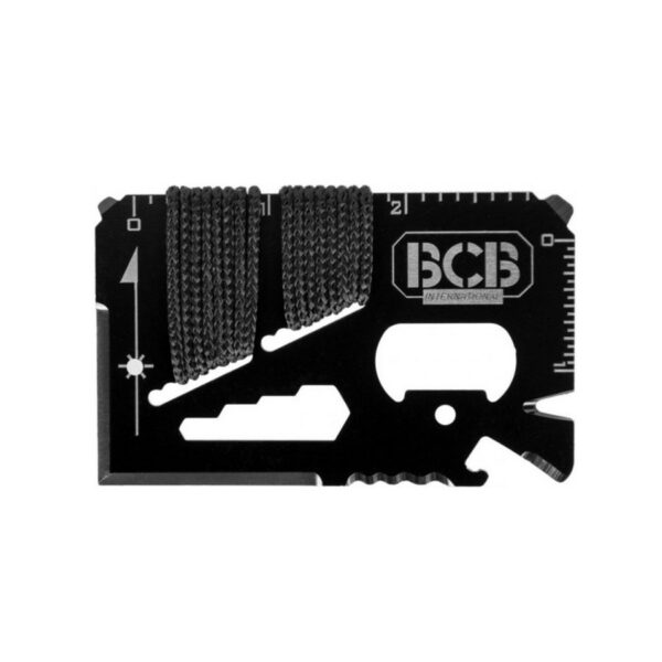 453223 BCB Pocket suvival tool CM024B <big>NIEUW ONTWERP - BCB Pocket Survival Tool Zwart verpakt in leren etui **</big> <big>Deze 'Pocket Survival Tool' biedt een eenvoudige en effectieve manier om jezelf op elke situatie voorbereid te houden. Dit hulpmiddel op creditcardformaat past discreet in uw zak of uw portemonnee. Een nette, handige, compacte tool met meerdere handige functies.</big> <big>Nooit meer zonder je eigen mini survival kit in één.</big> <strong>Ideaal voor:</strong> <ul> <li><big>Noodsituaties en paraatheid</big></li> <li><big>Kamperen</big></li> <li><big>Dagelijks thuisgebruik</big></li> <li><big>Tactisch</big></li> <li><big>Overleven en bushcraft</big></li> </ul> <big><strong>Opties:</strong></big> <ul> <li><big>Grote platte schroevendraaier</big></li> <li><big>1 inch liniaal</big></li> <li><big>Nagel Pry</big></li> <li><big>Flesopener</big></li> <li><big>Blikopener</big></li> <li><big>Overlevingszaag</big></li> <li><big>Paracord</big></li> <li><big>Vlindersleutel</big></li> <li><big>4 x inbussleutel</big></li> <li><big>Kleine platte schroevendraaier</big></li> <li><big>Lanyard-opening</big></li> <li><big>Lemmet</big></li> </ul>