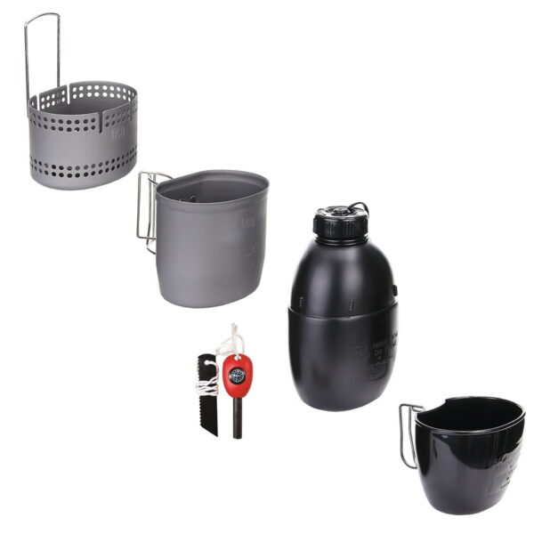 311087 BCB MKII Crusader cooking system 6 delig set CN014B1 <big>Het origineel gekoesterde Crusader-systeem BCB is vernieuwd en een stuk beter geworden. Het crusader cooking set is gemaakt van hoogwaardig aluminium en hard geanodiseerd, wat hem lichter, groter en een snellere kooktijd oplevert.</big> Dit kooksysteem is perfect voor de Outdoor-avonturier. Door zijn lichte gewicht is die ideel om mee te nemen en gemmakelijk te dragen. <strong>Inhoud:</strong> <ul> <li><big>1 x Pouch </big></li> <li><big>1 x NATO Kantine & Mok (Osprey) </big></li> <li><big>1 x BCB Flint & Striker</big></li> <li><big>1 x Crusader Cooker II</big></li> <li><big>1 x Crusader Cup II</big></li> </ul>