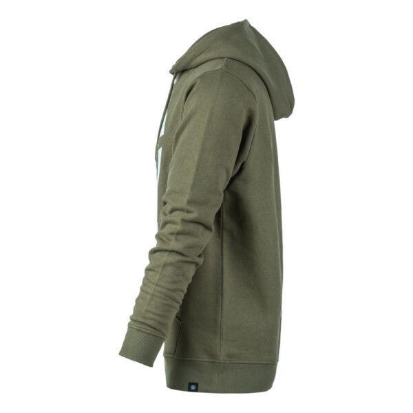 131388 Hoodie Allied Star1 <big>Comfortabele hoodie Groen gemaakt van 60% katoen en 40% polyester. Deze hoodie is een basic item wat zowel door mannen als vrouwen kan worden gedragen. De hoodie kan gedragen worden voor als werktrui maar ook casual op een spijkerbroek.</big> <big>De hoodie is voorzien van een geallieerde ster print. De geallieerde ster werd geschilderd op de bovenkanten van verschillende geallieerde voertuigen tijdens de Tweede Wereldoorlog. Het symbool staat voor vrijheid en de wil om te vechten voor waar je in gelooft.</big> <big><strong>Kenmerken:</strong></big> <ul> <li><big>Aangename stevige stof en met zachte opgeruwde binnenkant</big></li> <li><big>Capuchon met koord</big></li> <li><big>Opgenaaide kangoeroezak voorop</big></li> <li><big>Stofdikte 320g/m²</big></li> </ul>