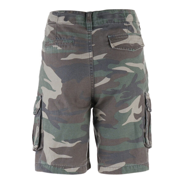 112220 Kinder Cargo korte broek Stonewashed1 <big>Klassieke cargo korte broek in woodland style. De cargo shorts zijn gemaakt van duurzaam katoen en bieden langdurig comfort. De stoere stonewashed look en handige features maken deze shorts tot een perfecte korte broek voor casual/alledaags gebruik voor de kids.</big> <strong>Kenmerken:</strong> <ul> <li><big>Twee steekzakken</big></li> <li><big>Twee cargozakken met drukknopen</big></li> <li><big>Één cargo kontzak met drukknoop</big></li> </ul>