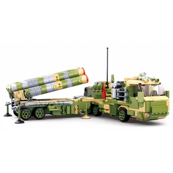 413338 Sluban Launching Vehicle M38 B0758 160861 Sluban Launching Vehicle M38-B0758 #16086 - Leger Bouwset Begeef je in de wereld van militaire technologie met de Sluban Launching Vehicle M38-B0758 #16086. Sluban staat bekend om haar uitgebreide collectie leger gerelateerde bouwsets en deze launching vehicle is een ware toevoeging aan het assortiment. Laat je bouwvaardigheden zien en beleef spannende militaire missies met deze indrukwekkende bouwset. De set wordt geleverd met maar liefst 6 gedetailleerde minifiguren die klaar staan voor actie. Met 713 blokjes kunnen kinderen een realistische russische launching vehicle creëren, geïnspireerd op echte militaire technologie. Sluban staat erom bekend compatibel te zijn met andere grote bouwsteenmerken, waardoor je deze set moeiteloos kunt combineren met je andere bouwstenen. De doosafmeting van de Sluban Launching Vehicle M38-B0758 #16086 is 47,5 x 38 x 6,7 cm, wat zorgt voor een groots en gedetailleerd eindresultaat. De moeilijkheidsgraad is gemiddeld, waardoor deze bouwset geschikt is voor kinderen vanaf 6 jaar. Bestel nu en geef het perfecte cadeau aan bouw- en legerliefhebbers. Laat je creativiteit tot leven komen met de Sluban Launching Vehicle M38-B0758 #16086 - Leger Bouwset! <strong>Inhoud set:</strong> Aantal minifiguren: 6 Aantal blokjes: 713 Doosafmeting (BxHxD): 47,5 x 38 x 6,7 cm Moeilijkheidsgraad: gemiddeld (vanaf 6 jaar)