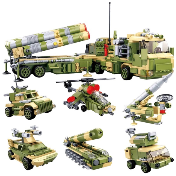 413338 Sluban Launching Vehicle M38 B0758 160862 Sluban Launching Vehicle M38-B0758 #16086 - Leger Bouwset Begeef je in de wereld van militaire technologie met de Sluban Launching Vehicle M38-B0758 #16086. Sluban staat bekend om haar uitgebreide collectie leger gerelateerde bouwsets en deze launching vehicle is een ware toevoeging aan het assortiment. Laat je bouwvaardigheden zien en beleef spannende militaire missies met deze indrukwekkende bouwset. De set wordt geleverd met maar liefst 6 gedetailleerde minifiguren die klaar staan voor actie. Met 713 blokjes kunnen kinderen een realistische russische launching vehicle creëren, geïnspireerd op echte militaire technologie. Sluban staat erom bekend compatibel te zijn met andere grote bouwsteenmerken, waardoor je deze set moeiteloos kunt combineren met je andere bouwstenen. De doosafmeting van de Sluban Launching Vehicle M38-B0758 #16086 is 47,5 x 38 x 6,7 cm, wat zorgt voor een groots en gedetailleerd eindresultaat. De moeilijkheidsgraad is gemiddeld, waardoor deze bouwset geschikt is voor kinderen vanaf 6 jaar. Bestel nu en geef het perfecte cadeau aan bouw- en legerliefhebbers. Laat je creativiteit tot leven komen met de Sluban Launching Vehicle M38-B0758 #16086 - Leger Bouwset! <strong>Inhoud set:</strong> Aantal minifiguren: 6 Aantal blokjes: 713 Doosafmeting (BxHxD): 47,5 x 38 x 6,7 cm Moeilijkheidsgraad: gemiddeld (vanaf 6 jaar)