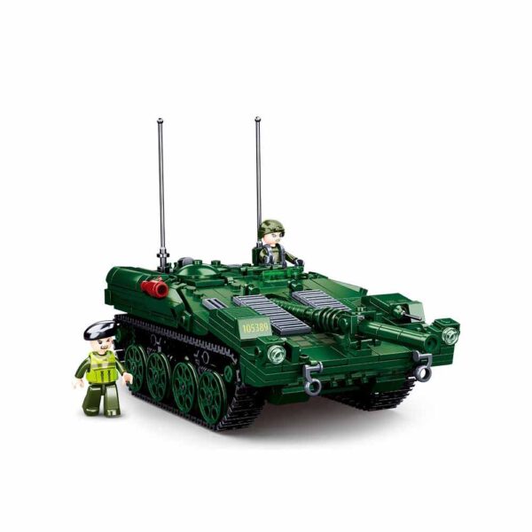 413340 Sluban STRV103 Main battle tank M38 B1010 16158 Sluban STRV103 Main Battle Tank M38-B1010 #16158 - Leger Bouwset Betreed het slagveld en verover de strijd met de Sluban STRV103 Main Battle Tank M38-B1010 #16158. Sluban staat bekend om zijn hoogwaardige leger gerelateerde bouwsets en deze tank is geen uitzondering. Met deze set kunnen kinderen een indrukwekkende militaire tank bouwen en hun fantasie de vrije loop laten tijdens het spelen. De set bevat 2 gedetailleerde minifiguren die klaar staan voor gevechtsactie. Met maar liefst 692 blokjes kunnen kinderen deze Main Battle Tank tot in de kleinste details vormgeven. Sluban staat erom bekend compatibel te zijn met andere grote bouwsteenmerken, waardoor je deze set kunt combineren met je andere bouwstenen zonder enige beperking. De doosafmeting van de Sluban STRV103 Main Battle Tank M38-B1010 #16158 is 47,5 x 33 x 6,7 cm, wat zorgt voor een groots en gedetailleerd eindresultaat. De moeilijkheidsgraad is gemiddeld, waardoor het een uitdagende maar plezierige bouwervaring is voor kinderen van 8-14 jaar. Bestel nu en geef het perfecte cadeau voor bouwliefhebbers en legerfans. Laat hun verbeelding tot leven komen met de Sluban STRV103 Main Battle Tank M38-B1010 #16158 - Leger Bouwset! <strong>Inhoud set:</strong> Aantal minifiguren: 2 Aantal blokjes: 692 Doosafmeting (BxHxD): 47,5 x 33 x 6,7 cm Moeilijkheidsgraad: gemiddeld (vanaf 8-14 jaar)