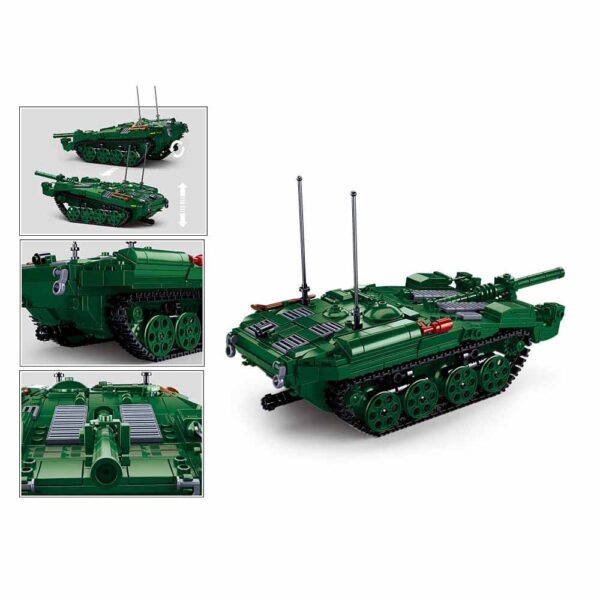 413340 Sluban STRV103 Main battle tank M38 B1010 161582 Sluban STRV103 Main Battle Tank M38-B1010 #16158 - Leger Bouwset Betreed het slagveld en verover de strijd met de Sluban STRV103 Main Battle Tank M38-B1010 #16158. Sluban staat bekend om zijn hoogwaardige leger gerelateerde bouwsets en deze tank is geen uitzondering. Met deze set kunnen kinderen een indrukwekkende militaire tank bouwen en hun fantasie de vrije loop laten tijdens het spelen. De set bevat 2 gedetailleerde minifiguren die klaar staan voor gevechtsactie. Met maar liefst 692 blokjes kunnen kinderen deze Main Battle Tank tot in de kleinste details vormgeven. Sluban staat erom bekend compatibel te zijn met andere grote bouwsteenmerken, waardoor je deze set kunt combineren met je andere bouwstenen zonder enige beperking. De doosafmeting van de Sluban STRV103 Main Battle Tank M38-B1010 #16158 is 47,5 x 33 x 6,7 cm, wat zorgt voor een groots en gedetailleerd eindresultaat. De moeilijkheidsgraad is gemiddeld, waardoor het een uitdagende maar plezierige bouwervaring is voor kinderen van 8-14 jaar. Bestel nu en geef het perfecte cadeau voor bouwliefhebbers en legerfans. Laat hun verbeelding tot leven komen met de Sluban STRV103 Main Battle Tank M38-B1010 #16158 - Leger Bouwset! <strong>Inhoud set:</strong> Aantal minifiguren: 2 Aantal blokjes: 692 Doosafmeting (BxHxD): 47,5 x 33 x 6,7 cm Moeilijkheidsgraad: gemiddeld (vanaf 8-14 jaar)