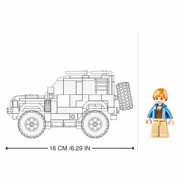 413342 Sluban English SUV Attacker M38 B1015 161273 Sluban English SUV Attacker M38-B1015 #16127 - Leger Bouwset Ga op missie met de Sluban English SUV Attacker M38-B1015 #16127. Sluban staat bekend om haar leger gerelateerde bouwsets van hoge kwaliteit en deze SUV is een uitstekend voorbeeld. Laat je fantasie de vrije loop en beleef spannende militaire avonturen met deze indrukwekkende bouwset. De set wordt geleverd met 1 gedetailleerde minifiguur, die als chauffeur of militaire operator kan dienen tijdens je missies. Met 328 blokjes kunnen kinderen een stoere English SUV creëren met oog voor elk detail. Sluban blinkt uit in compatibiliteit met andere grote bouwsteenmerken, waardoor je deze set moeiteloos kunt combineren met je andere bouwstenen. De doosafmeting van de Sluban English SUV Attacker M38-B1015 #16127 is 38 x 23,7 x 6,7 cm, waardoor deze set een indrukwekkend eindresultaat oplevert. De moeilijkheidsgraad is gemiddeld, waardoor het een uitdagende maar plezierige bouwervaring is voor kinderen van 8-12 jaar. Bestel nu en geef het perfecte cadeau voor bouw- en legerliefhebbers. Laat je bouwvaardigheden zien met de Sluban English SUV Attacker M38-B1015 #16127 - Leger Bouwset! <strong>Inhoud set:</strong> Aantal minifiguren: 1 Aantal blokjes: 328 Doosafmeting (BxHxD): 38 x 23,7 x 6,7 cm Moeilijkheidsgraad: gemiddeld (vanaf 8-12 jaar)
