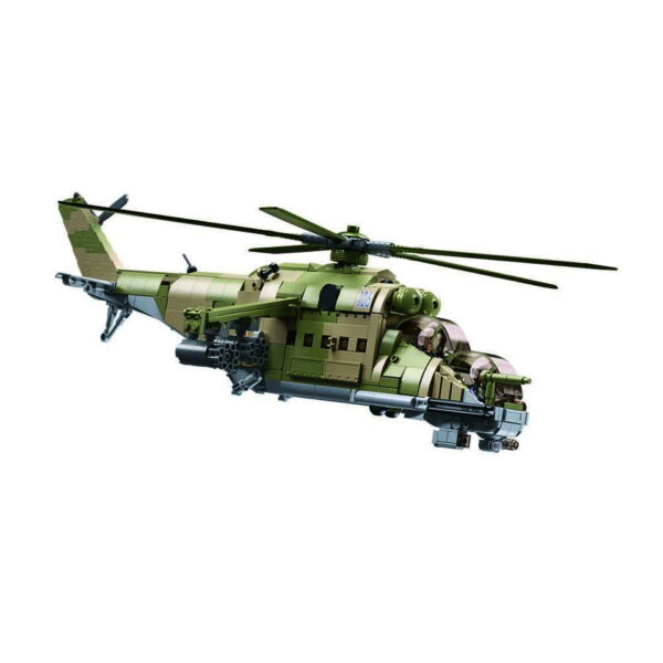 413347 Sluban MI 24S Gunship M38 B1137 160721 De Sluban MI-24S Gunship M38-B1137 #16072 is een prachtige bouwset voor liefhebbers van militaire luchtvaart en creatief bouwen. Sluban staat bekend om zijn hoogwaardige bouwsets met legerthema, en deze set stelt niet teleur. Met een totaal van 893 bouwstenen en 3 minifiguren biedt deze set een boeiende bouwervaring en talloze mogelijkheden voor fantasierijk spelen. Het eindresultaat is een indrukwekkende MI-24S Gunship, klaar om de lucht in te gaan voor spannende militaire missies. Een van de geweldige voordelen van Sluban is dat hun bouwstenen compatibel zijn met andere grote bouwsteenmerken, waardoor je creatieve vrijheid hebt bij het combineren van sets en het creëren van je eigen militaire wereld. De doosafmetingen zijn 52 x 38 x 8 cm, en de moeilijkheidsgraad wordt beoordeeld als gemiddeld, geschikt voor bouwers vanaf 12 jaar en ouder. Of je nu een ervaren bouwer bent of gewoon op zoek bent naar een boeiende bouwervaring, de Sluban MI-24S Gunship biedt de perfecte balans tussen creativiteit en militaire actie. Verken de lucht met Sluban en beleef eindeloze avonturen. <strong>Inhoud set:</strong> Aantal minifiguren: 3 Aantal blokjes: 893 Doosafmeting (BxHxD): 52 x 38 x 8 cm Moeilijkheidsgraad: gemiddeld (vanaf 12 jaar)