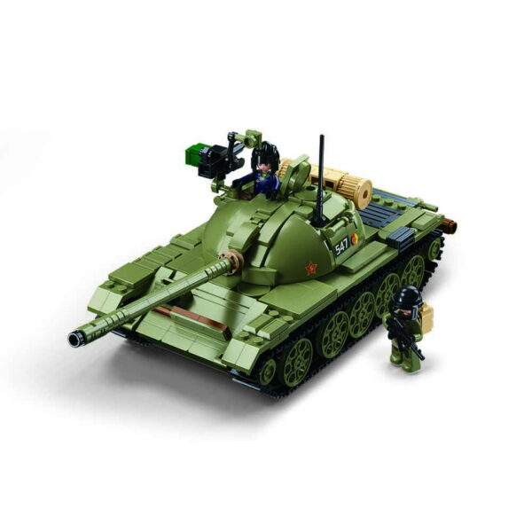 413350 Sluban Tank MBT 3 in 1 M38 B1135 16190 De Sluban Tank (MBT) 3 in 1 M38-B1135 #16190 is een opwindende bouwset voor liefhebbers van militaire voertuigen en creatieve bouwkunst. Sluban staat bekend om zijn hoogwaardige bouwsets met militaire thema's, en deze set is een waar juweeltje. Met in totaal 604 bouwstenen en 2 minifiguren biedt deze set niet alleen een boeiende bouwervaring, maar ook de mogelijkheid om drie verschillende tanks te bouwen in één set. Je kunt kiezen tussen de verschillende configuraties om je eigen militaire missies na te bootsen. Een van de voordelen van Sluban is de compatibiliteit van hun bouwstenen met andere grote bouwsteenmerken, wat betekent dat je creatief kunt zijn en sets kunt combineren voor nog meer mogelijkheden. De doosafmetingen zijn 47,5 x 33 x 6,7 cm, en de moeilijkheidsgraad wordt als gemiddeld beoordeeld, geschikt voor bouwers vanaf 12 jaar en ouder. Of je nu een ervaren bouwer bent of gewoon op zoek bent naar een leuke bouwervaring, de Sluban Tank (MBT) 3 in 1 biedt een ongekende veelzijdigheid en creativiteit. Laat je verbeelding de vrije loop en dompel jezelf onder in de wereld van militaire voertuigen met Sluban. <strong>Inhoud set:</strong> Aantal minifiguren: 2 Aantal blokjes: 604 Doosafmeting (BxHxD): 47,5 x 33 x 6,7 cm Moeilijkheidsgraad: gemiddeld (vanaf 12 jaar)