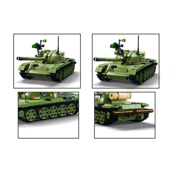 413350 Sluban Tank MBT 3 in 1 M38 B1135 161902 De Sluban Tank (MBT) 3 in 1 M38-B1135 #16190 is een opwindende bouwset voor liefhebbers van militaire voertuigen en creatieve bouwkunst. Sluban staat bekend om zijn hoogwaardige bouwsets met militaire thema's, en deze set is een waar juweeltje. Met in totaal 604 bouwstenen en 2 minifiguren biedt deze set niet alleen een boeiende bouwervaring, maar ook de mogelijkheid om drie verschillende tanks te bouwen in één set. Je kunt kiezen tussen de verschillende configuraties om je eigen militaire missies na te bootsen. Een van de voordelen van Sluban is de compatibiliteit van hun bouwstenen met andere grote bouwsteenmerken, wat betekent dat je creatief kunt zijn en sets kunt combineren voor nog meer mogelijkheden. De doosafmetingen zijn 47,5 x 33 x 6,7 cm, en de moeilijkheidsgraad wordt als gemiddeld beoordeeld, geschikt voor bouwers vanaf 12 jaar en ouder. Of je nu een ervaren bouwer bent of gewoon op zoek bent naar een leuke bouwervaring, de Sluban Tank (MBT) 3 in 1 biedt een ongekende veelzijdigheid en creativiteit. Laat je verbeelding de vrije loop en dompel jezelf onder in de wereld van militaire voertuigen met Sluban. <strong>Inhoud set:</strong> Aantal minifiguren: 2 Aantal blokjes: 604 Doosafmeting (BxHxD): 47,5 x 33 x 6,7 cm Moeilijkheidsgraad: gemiddeld (vanaf 12 jaar)