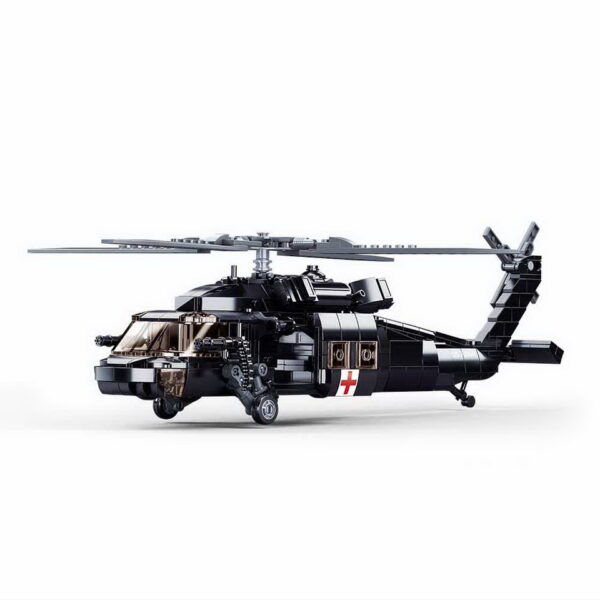 413351 Sluban US medical Army helicopter M38 B1012 161691 De Sluban US Medical Army Helicopter M38-B1012 #16169 is een opmerkelijke bouwset voor liefhebbers van militaire reddingsoperaties en creatieve bouwkunst. Sluban staat bekend om zijn hoogwaardige bouwsets met militaire thema's, en deze set is een prachtig voorbeeld. Met in totaal 692 bouwstenen en 4 minifiguren biedt deze set niet alleen een boeiende bouwervaring, maar ook de mogelijkheid om een essentieel hulpmiddel voor medische evacuatie te creëren. Het resultaat is een gedetailleerde US Medical Army Helicopter, gereed om gewonde soldaten te redden en levens te redden. Een van de voordelen van Sluban is de compatibiliteit van hun bouwstenen met andere grote bouwsteenmerken, waardoor je de vrijheid hebt om sets te combineren en je eigen militaire wereld te bouwen. De doosafmetingen zijn 52 x 33 x 6,7 cm, en de moeilijkheidsgraad wordt als gemiddeld beoordeeld, geschikt voor bouwers vanaf 8 jaar en ouder. Of je nu een aspirant-bouwer bent of een ervaren liefhebber van militaire bouwsets, de Sluban US Medical Army Helicopter biedt een ongeëvenaarde combinatie van creativiteit en realisme. Laat je verbeelding de vrije loop en maak deel uit van reddingsmissies met Sluban. <strong>Inhoud set:</strong> Aantal minifiguren: 4 Aantal blokjes: 692 Doosafmeting (BxHxD): 52 x 33 x 6,7 cm Moeilijkheidsgraad: gemiddeld (vanaf 8 jaar)