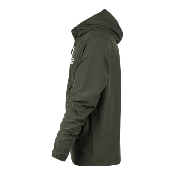 129875 TF 2215 Softshell Trail Jacket16 De TF-2215 Softshell Trail Jacket is een must-have voor iedereen met een actieve levensstijl en een liefde voor het buitenleven. Of je nu gaat wandelen, reizen, fietsen of gewoon geniet van de natuur, deze softshell jas biedt de perfecte combinatie van comfort, duurzaamheid en functionaliteit. Kenmerken: <ul> <li>Kwalitatieve SAB ritssluiting: De jas is voorzien van een hoogwaardige ritssluiting voor duurzaamheid en soepele werking.</li> <li>Capuchon met elastische sluiting: De verstelbare capuchon biedt bescherming tegen de elementen en kan strakker worden getrokken voor extra warmte en comfort.</li> <li>Elastische mouwsluitingen: Houd wind en regen buiten met elastische mouwsluitingen die perfect aansluiten op je polsen.</li> <li>Twee steekzakken met ritssluiting: Handige zakken om je handen warm te houden en om kleine benodigdheden veilig op te bergen.</li> <li>Verstelbaar koord aan de onderzijde: Pas de pasvorm van de jas aan naar wens en houd koude lucht buiten.</li> <li>Binnenzak: Een extra zak aan de binnenkant van de jas voor het veilig opbergen van waardevolle spullen.</li> <li>Gaatjes onder de oksel: Deze openingen zorgen voor ademend vermogen, zodat je comfortabel kunt blijven, zelfs tijdens intensieve activiteiten.</li> </ul> De ademende en waterdichte buitenlaag van de jas beschermt je tegen onverwachte weersomstandigheden en houdt je droog, zelfs in een regenbui. Het is de ideale metgezel voor buitenactiviteiten in alle seizoenen. Kortom, de TF-2215 Softshell Trail Jacket is ontworpen voor avonturiers die graag genieten van de schoonheid van de natuur, zonder concessies te doen aan comfort en bescherming. Kies voor kwaliteit en functionaliteit met deze softshell jas.