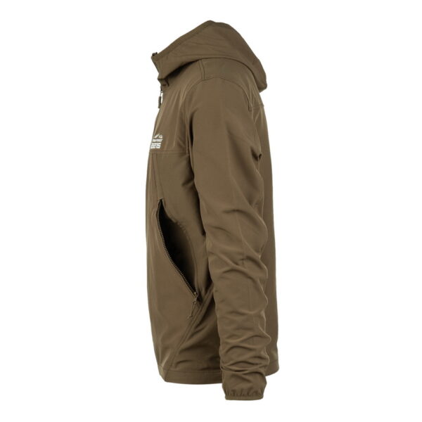 129875 TF 2215 Softshell Trail Jacket7 De TF-2215 Softshell Trail Jacket is een must-have voor iedereen met een actieve levensstijl en een liefde voor het buitenleven. Of je nu gaat wandelen, reizen, fietsen of gewoon geniet van de natuur, deze softshell jas biedt de perfecte combinatie van comfort, duurzaamheid en functionaliteit. Kenmerken: <ul> <li>Kwalitatieve SAB ritssluiting: De jas is voorzien van een hoogwaardige ritssluiting voor duurzaamheid en soepele werking.</li> <li>Capuchon met elastische sluiting: De verstelbare capuchon biedt bescherming tegen de elementen en kan strakker worden getrokken voor extra warmte en comfort.</li> <li>Elastische mouwsluitingen: Houd wind en regen buiten met elastische mouwsluitingen die perfect aansluiten op je polsen.</li> <li>Twee steekzakken met ritssluiting: Handige zakken om je handen warm te houden en om kleine benodigdheden veilig op te bergen.</li> <li>Verstelbaar koord aan de onderzijde: Pas de pasvorm van de jas aan naar wens en houd koude lucht buiten.</li> <li>Binnenzak: Een extra zak aan de binnenkant van de jas voor het veilig opbergen van waardevolle spullen.</li> <li>Gaatjes onder de oksel: Deze openingen zorgen voor ademend vermogen, zodat je comfortabel kunt blijven, zelfs tijdens intensieve activiteiten.</li> </ul> De ademende en waterdichte buitenlaag van de jas beschermt je tegen onverwachte weersomstandigheden en houdt je droog, zelfs in een regenbui. Het is de ideale metgezel voor buitenactiviteiten in alle seizoenen. Kortom, de TF-2215 Softshell Trail Jacket is ontworpen voor avonturiers die graag genieten van de schoonheid van de natuur, zonder concessies te doen aan comfort en bescherming. Kies voor kwaliteit en functionaliteit met deze softshell jas.