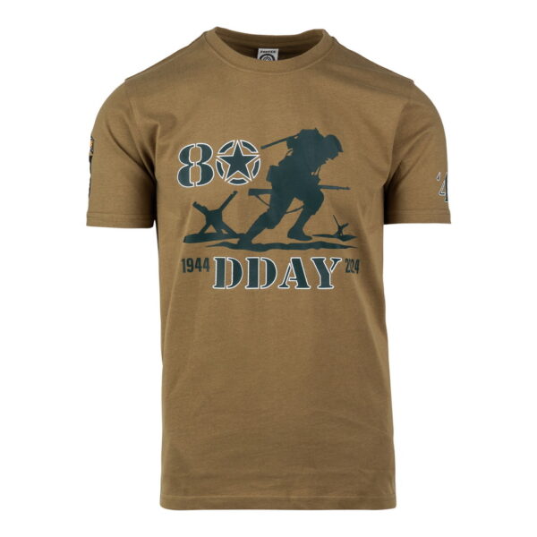 133645 T shirt D Day 80th Anniversary3 Herleef geschiedenis met het Fostex® WWII Series T-shirt D-Day 80th Anniversary. Gemaakt van 95% katoen met peach finish voor een zachte touch. Bestel nu en draag comfort en herdenking in stijl. Verkrijgbaar in het Groen en Coyote. &nbsp;