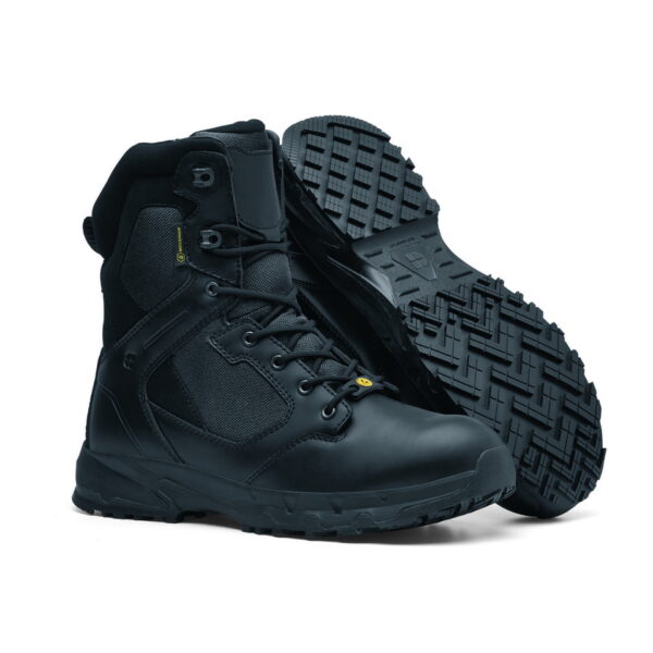 231307 SFC Darver Defense Tactical boots 06 ESD2 De SFC Darver Defense Tactical Boots (O6 ESD) zijn ontworpen voor maximale prestaties in tactische situaties. Met een waterafstotend ontwerp, uitneembare dempende binnenzool en unieke antislip zool, bieden deze boots comfort en bescherming op hoog niveau. Bestel nu voor betrouwbare tactical boots! Raadpleeg de spec/tech sheet voor meer informatie. <a title="Maattabel" href="https://dump.dev.newagents.nl/wp-content/uploads/2024/01/231307-SFC-Darver-Defense-Tactical-boots-06-ESD16.pdf" target="_blank" rel="noopener noreferrer"><button><span style="color: #ef471f; font-size: medium;"><strong>Spec/Tech sheet</strong></span></button></a>