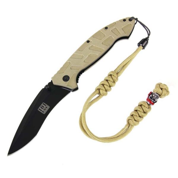 Knife cord with kevlar cord 23 De Knife cord met kevlar cord #2 is gemaakt van 100% nylon en biedt duurzaamheid en veelzijdigheid voor outdoor avonturen.