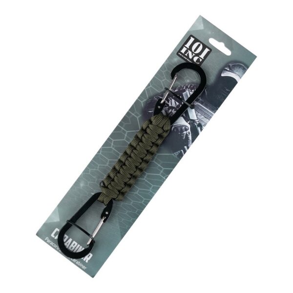 Paracord dubbele karabijnhaak JF0263 De Paracord dubbele karabijnhaak JF026 is een handig en veelzijdig outdoor accessoire, ideaal voor diverse avontuurlijke activiteiten. Voorzien van duurzaam paracord touw en twee stevige karabijnhaken voor een veilige bevestiging.