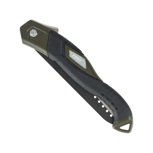 Vouwzaag outdoor2 De Vouwzaag outdoor is een must-have voor elke avonturier. Met zijn duurzame SK5 stalen zaagblad, zwarte teflon coating en comfortabel handvat van ABS + TPR, is deze inklapbare zaag ideaal voor allerlei buitenactiviteiten.