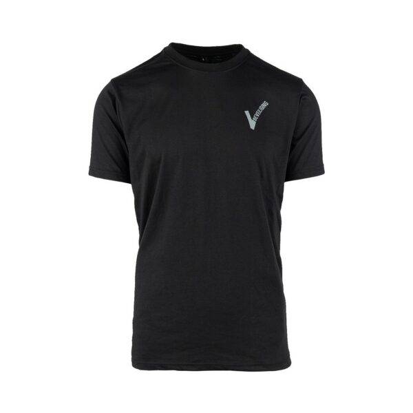 T shirt beveiliging V logo Het Beveiliging T-shirt met V-logo combineert stijl en functionaliteit voor beveiligingspersoneel. Gemaakt van hoogwaardig 100% katoen en elastaan, biedt dit T-shirt comfort en duurzaamheid. Met een creatief V-logo op de voorkant waarin het woord 'beveiliging' op een unieke manier is verwerkt, en het woord 'security' op de achterkant gedrukt, is dit T-shirt ideaal voor een professionele uitstraling.