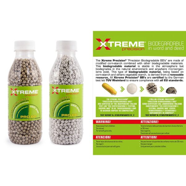 Xtreme Precision 020g BBs Bio White 2800 bb fles1 De Xtreme Precision 0,20g BBs Bio White zijn de ultieme keuze voor airsoftspelers die op zoek zijn naar precisie en betrouwbaarheid. Dankzij hun unieke materiaalsamenstelling en uitstekende afwerking bieden deze BB's een ongeëvenaarde nauwkeurigheid en perfecte afbreekbaarheid. Verpakt in een handige hersluitbare fles met 2800 BB's, zijn ze klaar voor langdurig gebruik op het veld. <a title="Maattabel" href="https://dump.dev.newagents.nl/wp-content/uploads/2024/05/11927_ea0a5080da3959069ca4a4422221ea276f4fd4ae.pdf" target="_blank" rel="noopener noreferrer"><button><span style="color: #ef471f; font-size: medium;"><strong>Spec/Tech sheet</strong></span></button></a> &nbsp;