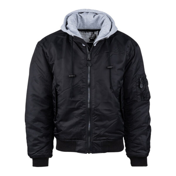 MA 1 hooded bomber jack Maak kennis met ons stijlvolle en authentieke MA-1 hooded bomber jack. Dit veelzijdige jack is ontworpen om zowel comfort als duurzaamheid te bieden, dankzij het gebruik van hoogwaardige materialen. De buitenstof is gemaakt van 100% nylon, de voeringstof van 100% polyester, en de stof van de hoodie is 100% katoen. Dit jack is perfect voor elk seizoen en elke gelegenheid, en combineert moeiteloos mode en functionaliteit.