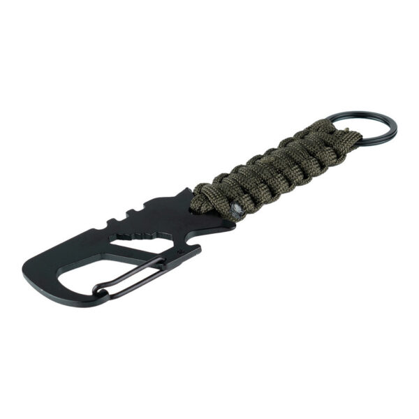 Multifunctionele karabijnhaak keychain JYFPB21 De multifunctionele karabijnhaak sleutelhanger JYFPB21 is de perfecte metgezel voor zowel dagelijks gebruik als avontuurlijke uitjes. Dit veelzijdige gereedschap combineert meerdere functies in één compact ontwerp, waardoor het een onmisbaar accessoire is voor iedereen die van gemak en functionaliteit houdt. Met een lengte van 15 cm is de karabijnhaak groot genoeg om stevig en betrouwbaar te zijn, maar toch compact genoeg om gemakkelijk aan je sleutelbos, rugzak of riem te bevestigen. Het paracord touw, gemaakt van 100% nylon, biedt extra duurzaamheid en kan in noodsituaties gebruikt worden. Het hoogwaardige metaal van zowel de karabijnhaak als de sleutelhanger zorgt ervoor dat dit product jarenlang meegaat, zelfs bij intensief gebruik. De robuuste constructie en slimme ontwerp maken de JYFPB21 een veelzijdig en praktisch hulpmiddel.