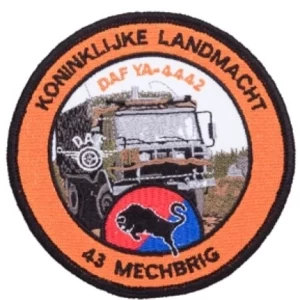 Badge Opstrijkbaar 43e Mechanische Brigade DAF YA-4442