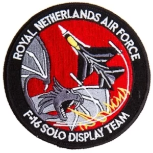Badge Opstrijkbaar RNAF F-16 Solo Display Team