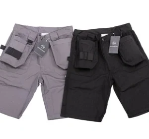 KM Worker Broek Kort Grijs en Zwart