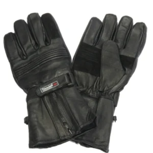Motor / Scooter Handschoenen + Lederen Kap - Incl. Rits- en Bandsluiting
