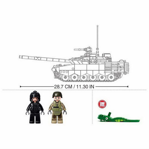 Sluban T 80 Tank M 38 B1178 161592 De <strong>Sluban T-80 Tank M-38 B1178</strong> is een indrukwekkende bouwset uit de populaire legercollectie van Sluban. Deze gedetailleerde set stelt jonge bouwers in staat om hun eigen krachtige T-80 tank te creëren, een iconisch gevechtsvoertuig. Sluban is een van de weinige merken die bouwstenen met een militair thema aanbiedt, en het grote voordeel is dat deze bouwstenen volledig compatibel zijn met andere bekende bouwsteenmerken. Dit maakt het mogelijk om je tank en andere sets eenvoudig te combineren.