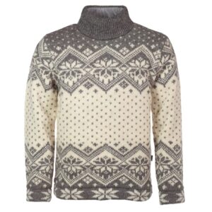 Pure Wool Damescoltrui Roos UJK-2403 Ecru