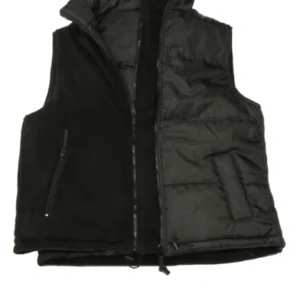 Bodywarmer Vest Fleece gevoerd (Reversible) Km - Zwart