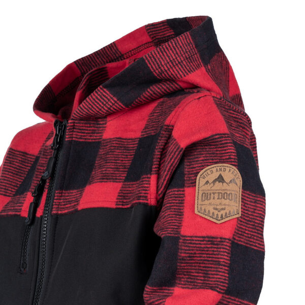 Kinder houthakkers Jack3 Geef je kind een stoere en functionele look met dit unieke <strong>Kinder Houthakkers Jack</strong>. Dit jack combineert het klassieke houthakkershemd met moderne softshell-elementen voor een stijlvol en veelzijdig ontwerp. Dankzij de waterbestendige, elastische onderkant en het comfortabele katoen aan de bovenkant is deze jas perfect voor actieve kinderen in alle weersomstandigheden.