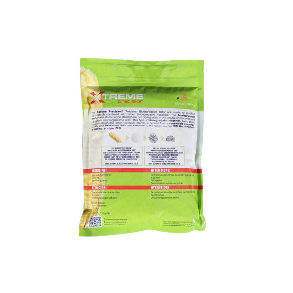 Xtreme Precision 036g BBs Bio White 700gr zak2 <strong>Xtreme Precision 0,36g BBs Bio White – 700g Zak (3500 stuks)</strong> Ga voor ultieme nauwkeurigheid en duurzaamheid met de <strong>Xtreme Precision 0,36g BBs Bio White</strong>. Deze hoogwaardige <strong>biologisch afbreekbare BB's</strong> staan bekend als een van de beste keuzes in de airsoft-wereld, dankzij hun uitzonderlijke precisie, milieuvriendelijke samenstelling en uitstekende prestaties. Perfect voor gevorderde spelers die alleen genoegen nemen met het beste.